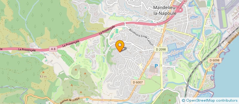 localisation de l'entreprise SCI MENDELEY à MANDELIEU-LA-NAPOULE