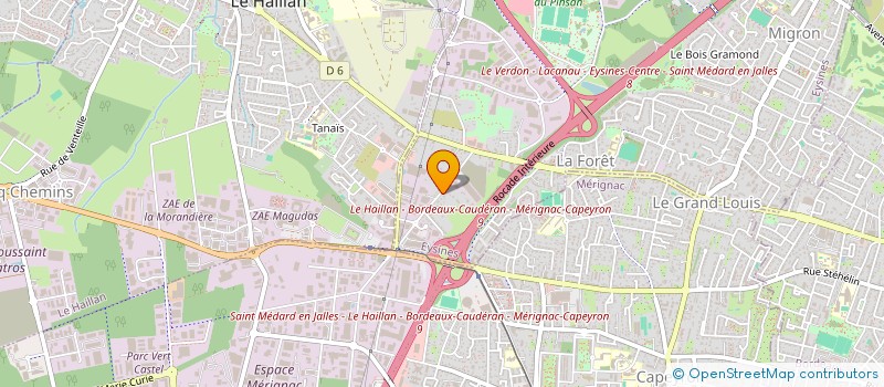 localisation de l'entreprise SCI MENE DUDU DE LEOGEATS  EYSINES