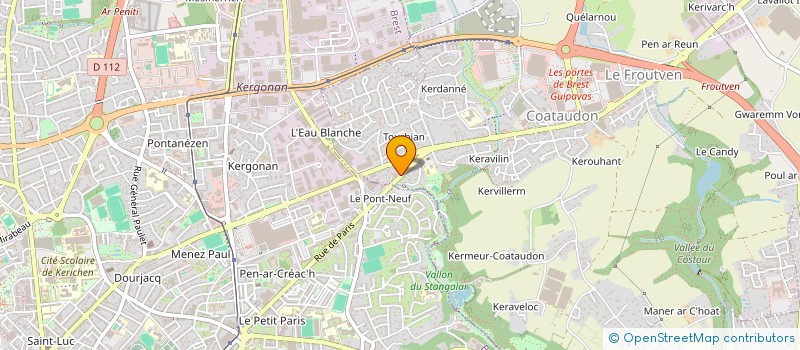 localisation de l'entreprise SCI MENEC BRAS  GUIPAVAS