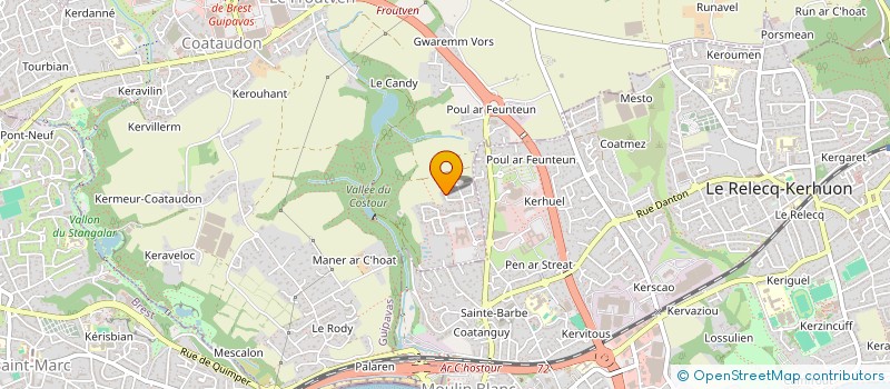 localisation de l'entreprise SCI MENEZ BIHAN  GUIPAVAS