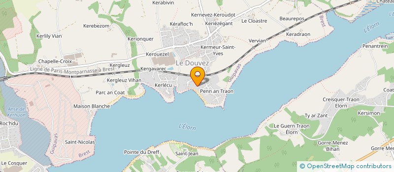 localisation de l'entreprise SCI MENEZ PAUL  GUIPAVAS