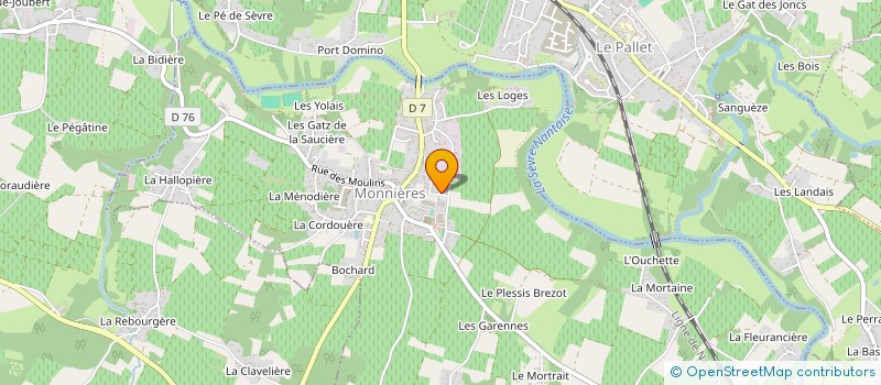 localisation de l'entreprise SCI MENGUY  MONNIERES