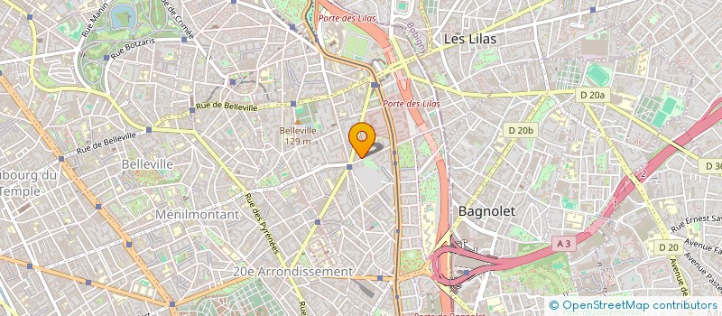 localisation de l'entreprise SCI MENILMONTANT-SAINT FARGEAU  BORDEAUX