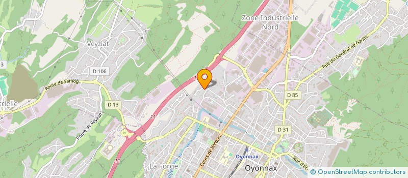 localisation de l'entreprise SCI MENON à OYONNAX