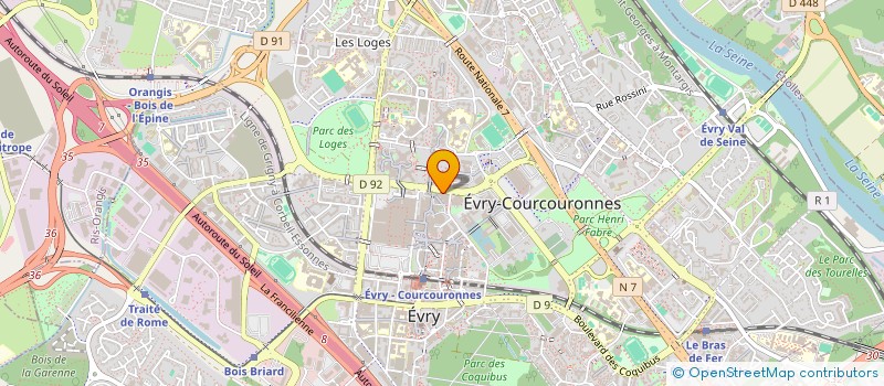localisation de l'entreprise SCI MERCI à EVRY-COURCOURONNES