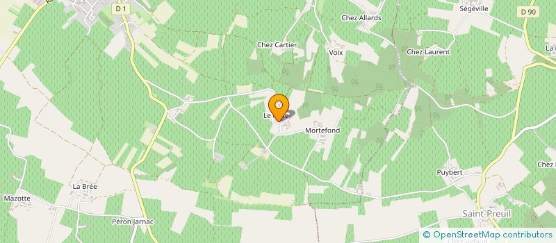 localisation de l'entreprise SCI MERCIER JOEL  SEGONZAC