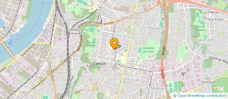 localisation de l'entreprise SCI MERCURE  CENON