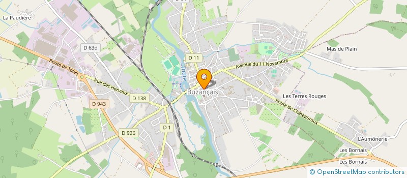 localisation de l'entreprise SCI MERCURE à BUZANCAIS