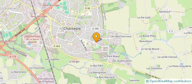 localisation de l'entreprise SCI MEREFIS  CHANTEPIE