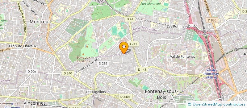 localisation de l'entreprise SCI MERITA à MONTREUIL