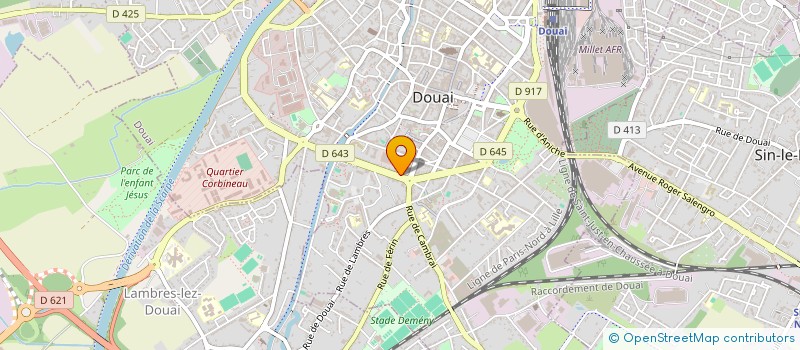 localisation de l'entreprise SCI MERLIN à DOUAI