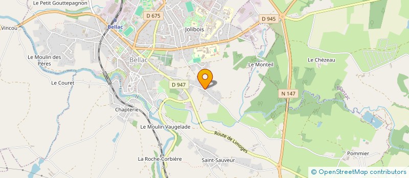 localisation de l'entreprise SCI MERLIN à BELLAC