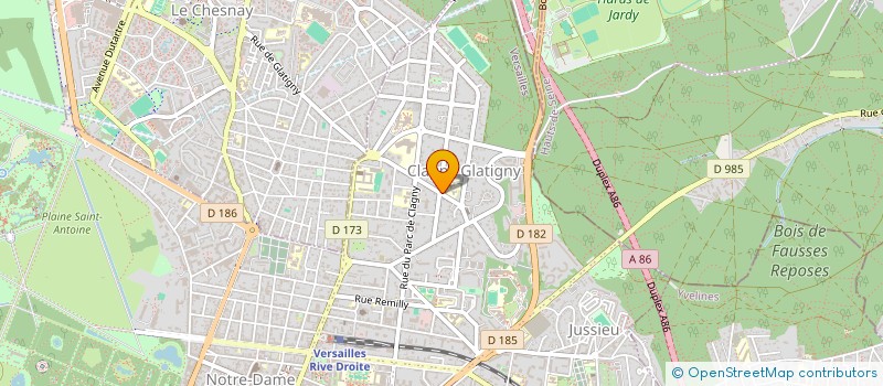 localisation de l'entreprise SCI MERMOZ-CHANTIERS à VERSAILLES