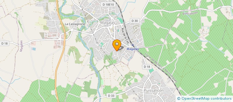 localisation de l'entreprise SCI MERRIEN-LAFITTE  MAGALAS