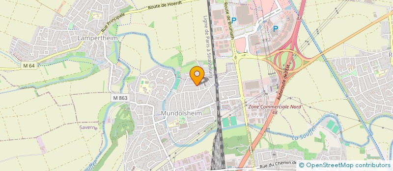 localisation de l'entreprise SCI MERSEL  MUNDOLSHEIM