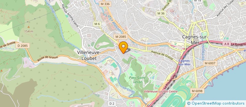 localisation de l'entreprise SCI MERVILLE-JEULIN à VILLENEUVE-LOUBET