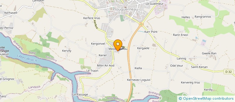 localisation de l'entreprise SCI MESLEDANOU  PLOUGUERNEAU