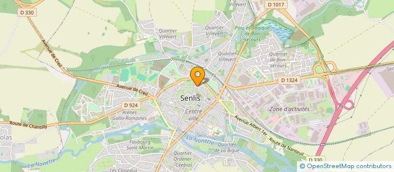 localisation de l'entreprise SCI MESSIDOR  SENLIS