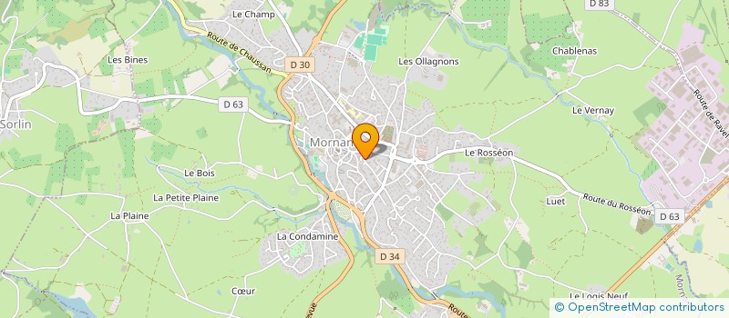 localisation de l'entreprise SCI METAJ  MORNANT