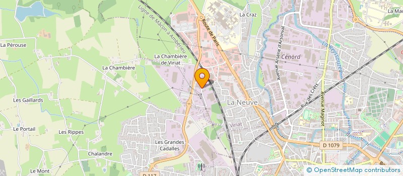 localisation de l'entreprise SCI METALPAINT à VIRIAT