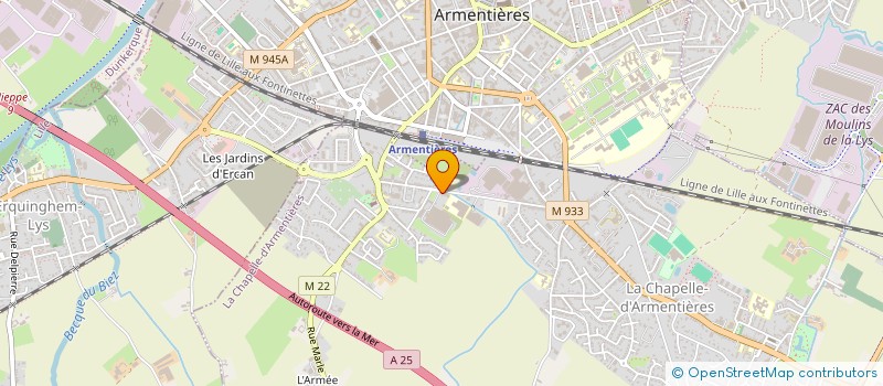 localisation de l'entreprise SCI METZ  LA CHAPELLE-D'ARMENTIERES