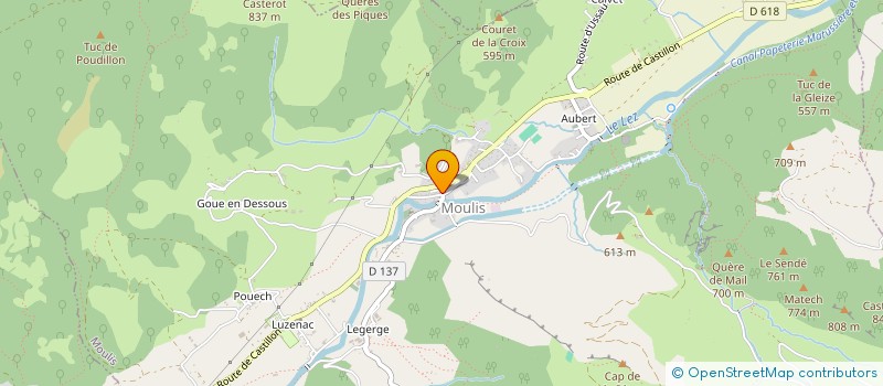localisation de l'entreprise SCI MEU COURTAL à MOULIS
