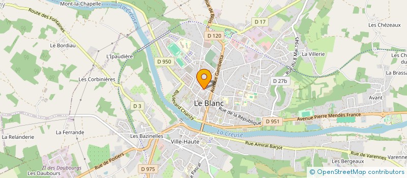 localisation de l'entreprise SCI MEV2 à LE BLANC