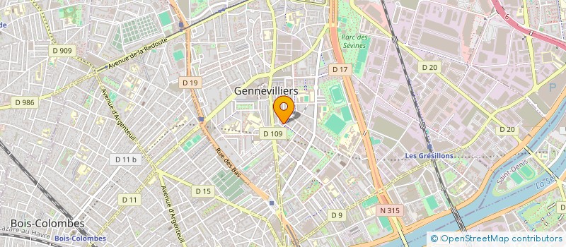 localisation de l'entreprise SCI MEZOR à GENNEVILLIERS