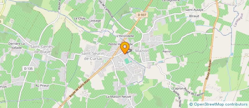 localisation de l'entreprise SCI MF CHOURY  ST-SEURIN-DE-CURSAC