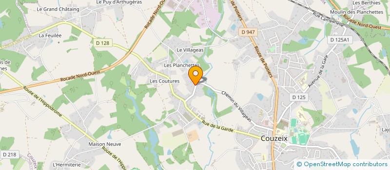 localisation de l'entreprise SCI MF SKYLAB à COUZEIX