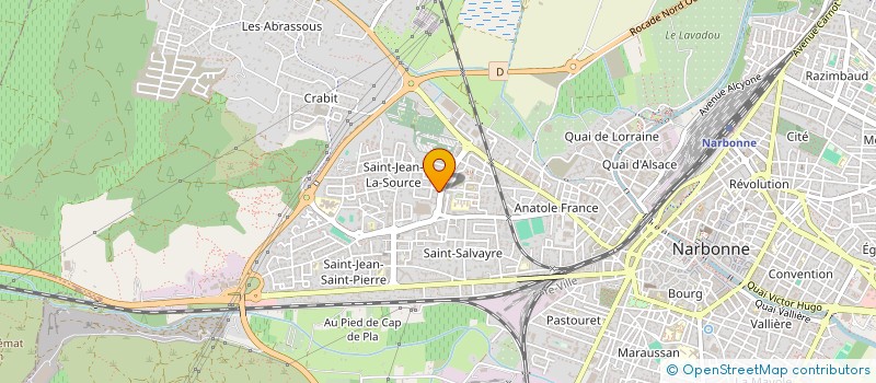 localisation de l'entreprise SCI MG  NARBONNE