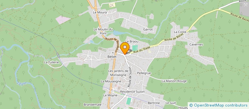 localisation de l'entreprise SCI MG  BELIN-BELIET