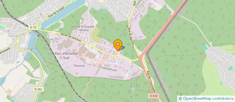 localisation de l'entreprise SCI MG  CREUTZWALD