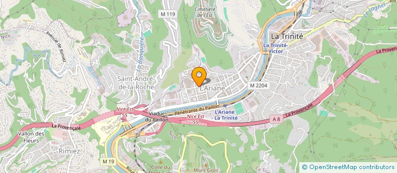 localisation de l'entreprise SCI MG à NICE