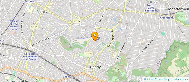localisation de l'entreprise SCI MG à GAGNY