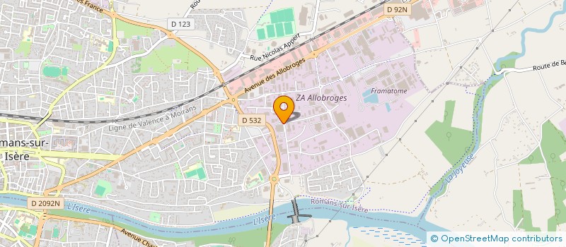 localisation de l'entreprise SCI MG II  ROMANS-SUR-ISERE