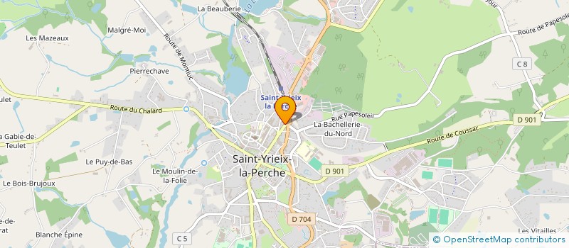 localisation de l'entreprise SCI MG-IMMO à SAINT-YRIEIX-LA-PERCHE