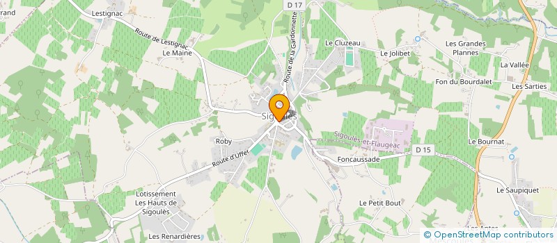 localisation de l'entreprise SCI MG-SF  SIGOULES-ET-FLAUGEAC