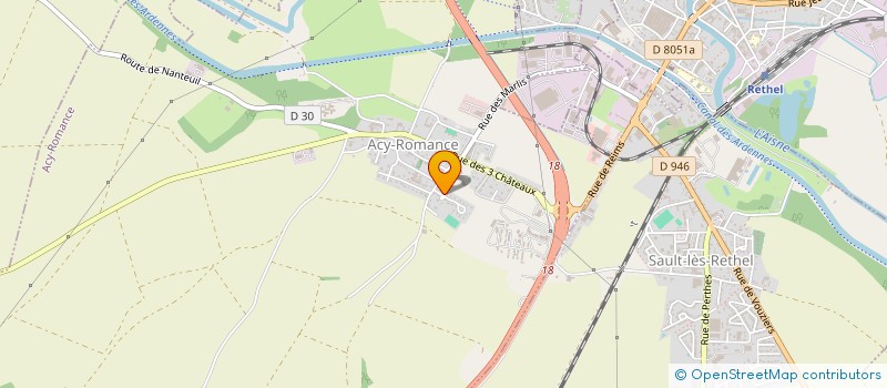 localisation de l'entreprise SCI MGE IMMO  ACY-ROMANCE