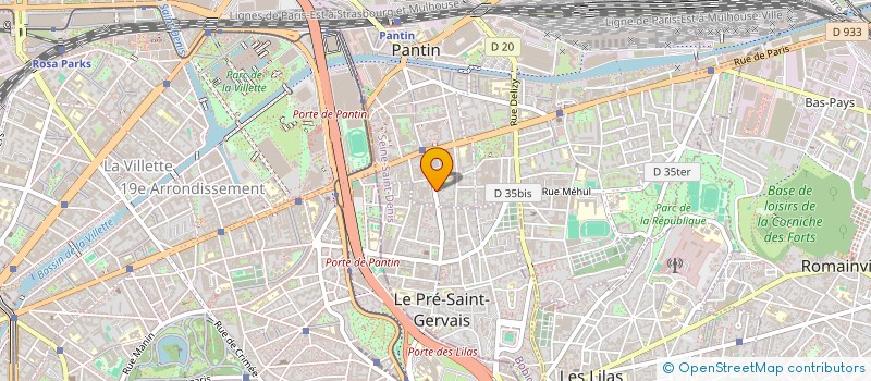 localisation de l'entreprise SCI MGL  PANTIN
