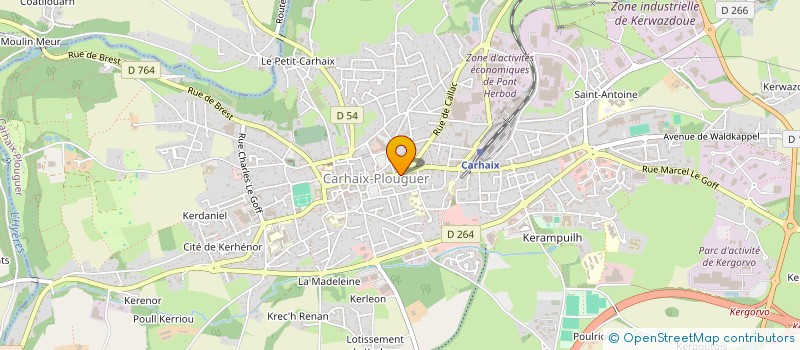 localisation de l'entreprise SCI MGM à CARHAIX-PLOUGUER