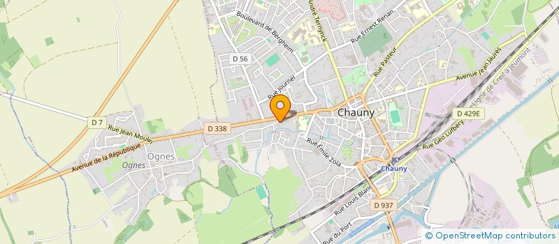 localisation de l'entreprise SCI MGMM à CHAUNY