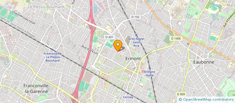 localisation de l'entreprise SCI MH à ERMONT