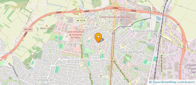 localisation de l'entreprise SCI MH à DIJON