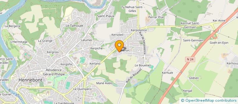 localisation de l'entreprise SCI MH  HENNEBONT