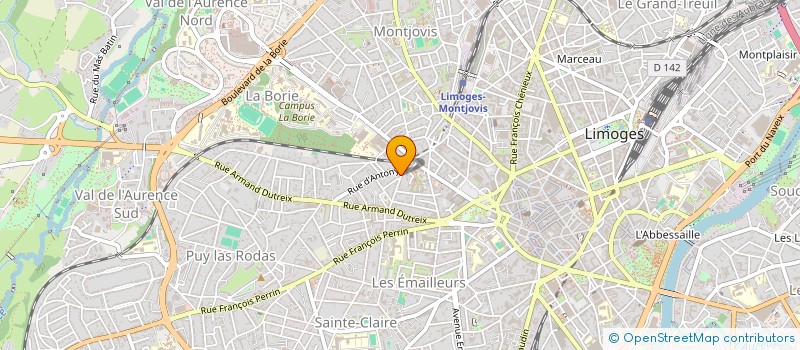 localisation de l'entreprise SCI MHMP à LIMOGES