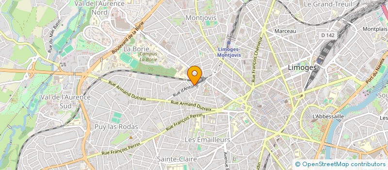 localisation de l'entreprise SCI MHPE  LIMOGES