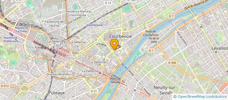 localisation de l'entreprise SCI MHV à COURBEVOIE