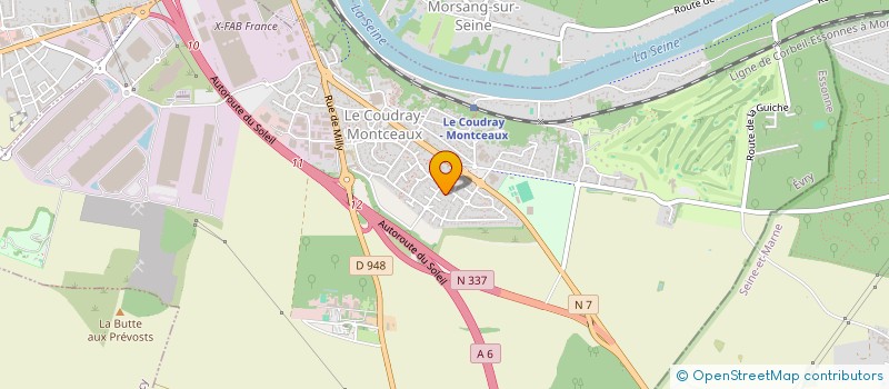 localisation de l'entreprise SCI MHX INVEST  LE COUDRAY-MONTCEAUX