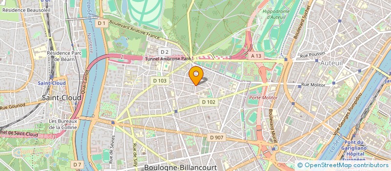 localisation de l'entreprise SCI MICHALEX à BOULOGNE-BILLANCOURT